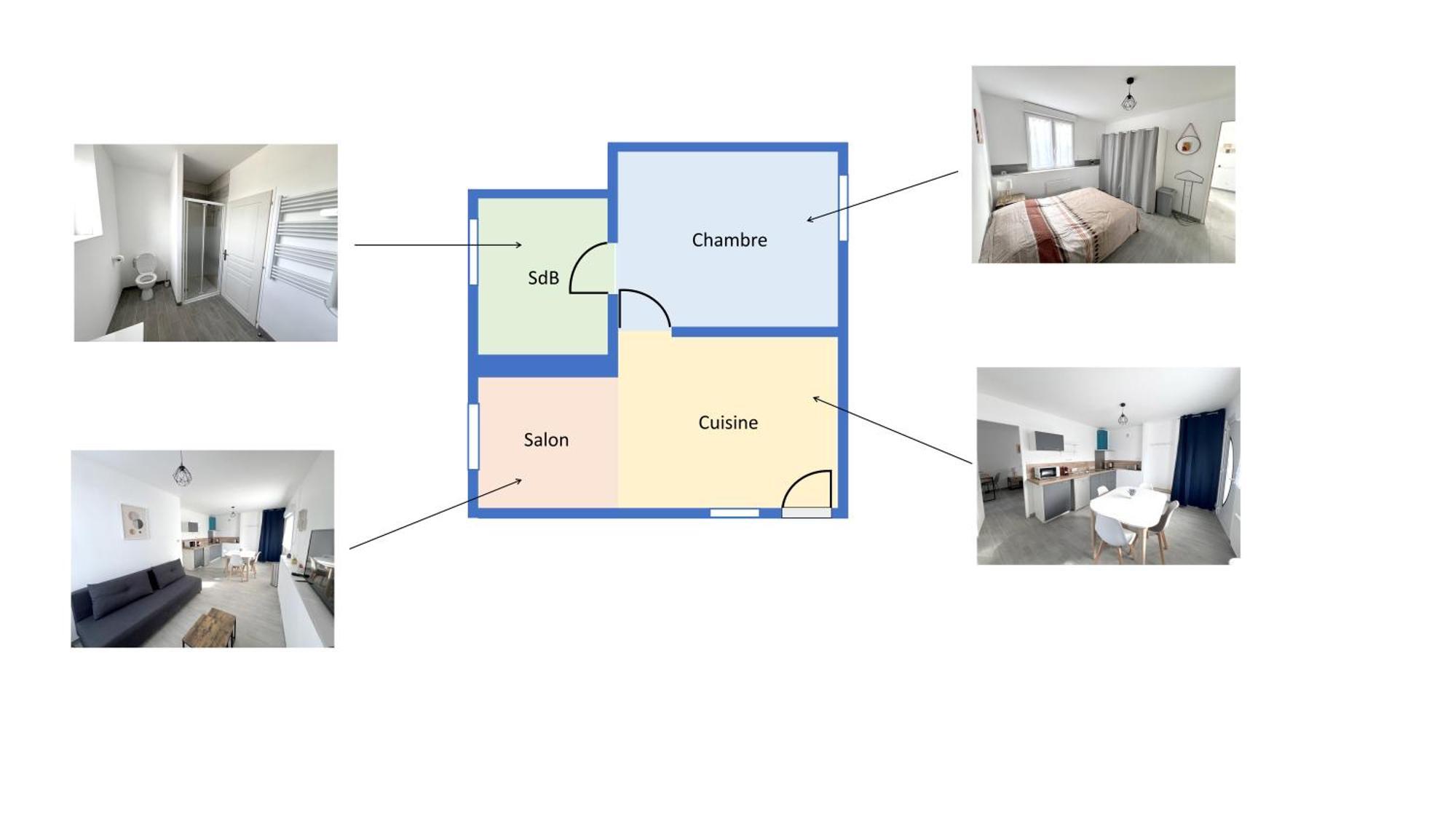 178B - Appartement T2 Tout Confort - Wifi Netflix Ле-Гон-Понтувре Экстерьер фото